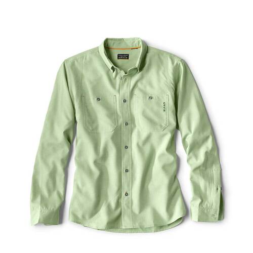 Orvis OutSmart Tech Chambray Long Sleeve Shirt - Cactus