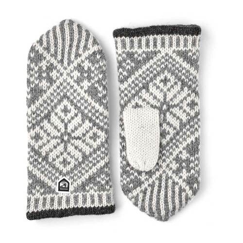Hestra Nordic Wool Mitt - Gray/Offwhite
