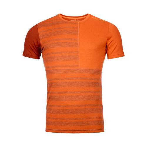 185 Rock'N'Wool Merino Short Sleeve Shirt - Desert Orange