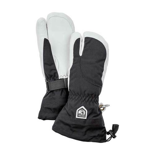Hestra Women's Heli 3 Finger Glove - Black/Off White