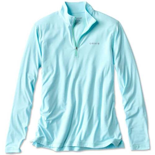 Orvis OutSmart Zipneck Tech Shirt - Coastal Blue