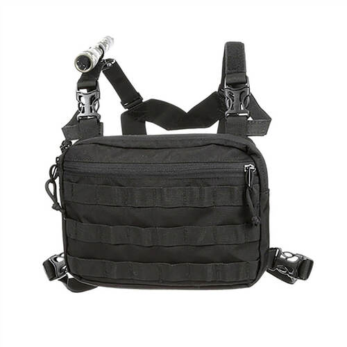 Coaxsher Molle Chest Harness. Flashlight not included.