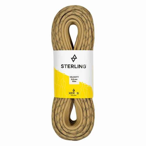 Sterling Velocity 9.8mm Climbing Rope - BiColor Tan
