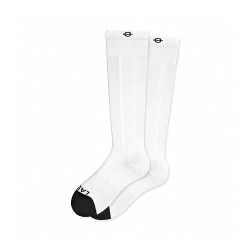 Lasso Performance Compression Knee High Sock - White
